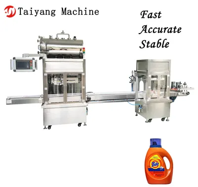 304 Stainless Steel High - Speed Double - Head Liquid Detergent Filling Machine