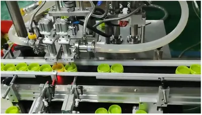 Beauty Cream Cosmetic Double - Head Cap Filling Machine