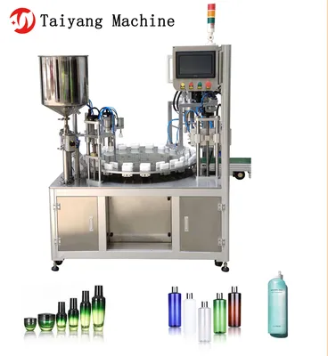 Delta Servo Motor-Driven Turntable Type Double Head Twist Cap Liquid Filling Machine