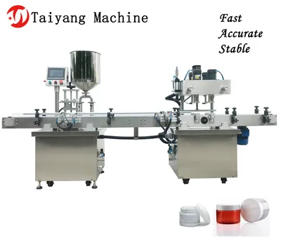 Easy to Adjust High Speed Filling Double Head Cream Filling Screw Cap Machine