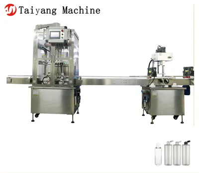 Fine Oil Bottle Glass Bottle Six-Head Screw Cap Filling Machine