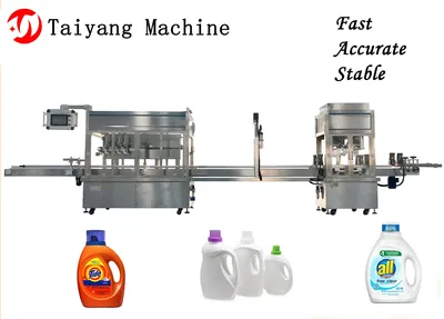 Four-Head Servo Electric 1000kg Laundry Liquid Filling Machine