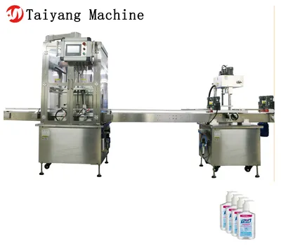 Full Automatic Plastic Bottle and Glass Bottle Six-Head Screw Capping Water Filling Machine