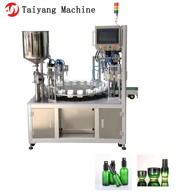 Full Automatic Round Bottle Square Bottle High Speed Double - Head Rotating Disc Emulsion Filling Machine