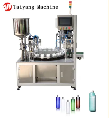 Fully Automatic Revolving Type Glass Bottle Cream Cosmetic Sealing and Filling Machine