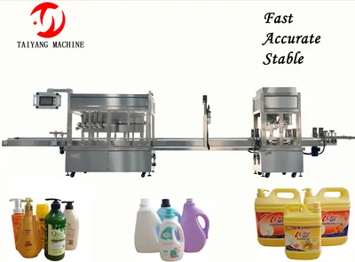 High Speed Straight Line Liquid Laundry Detergent Filling Machine in Daily Chemical Products Industry