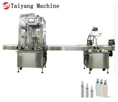 Plastic Bottle Glass Bottle High Speed Linear Six Head Cosmetics High Foam Solvent Filling Machine