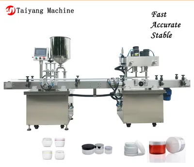 Plastic and Glass Bottles Double Head Cream Filling Machine