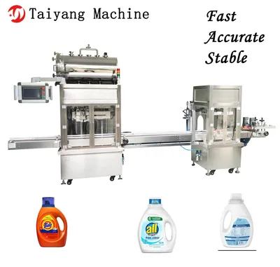 Small Scale Factory 1250ml Laundry Liquid Filling and Packaging Machine