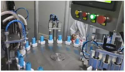 Suitable for All Kinds of Cream Cosmetics Double - Head Rotary Filling Machine
