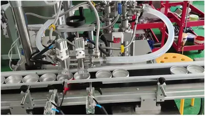Suitable for Cream Type, Viscosity of Skin Care Products Double Head Cream Filling Rotary Cap Machine